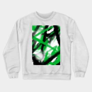 Abstract Green and Black Graffiti Street Art Pattern 006 Crewneck Sweatshirt